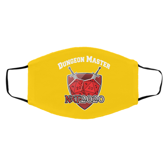 
	Dungeon Master Nat 20 DnD D20 Dungeons Dragons Face Mask