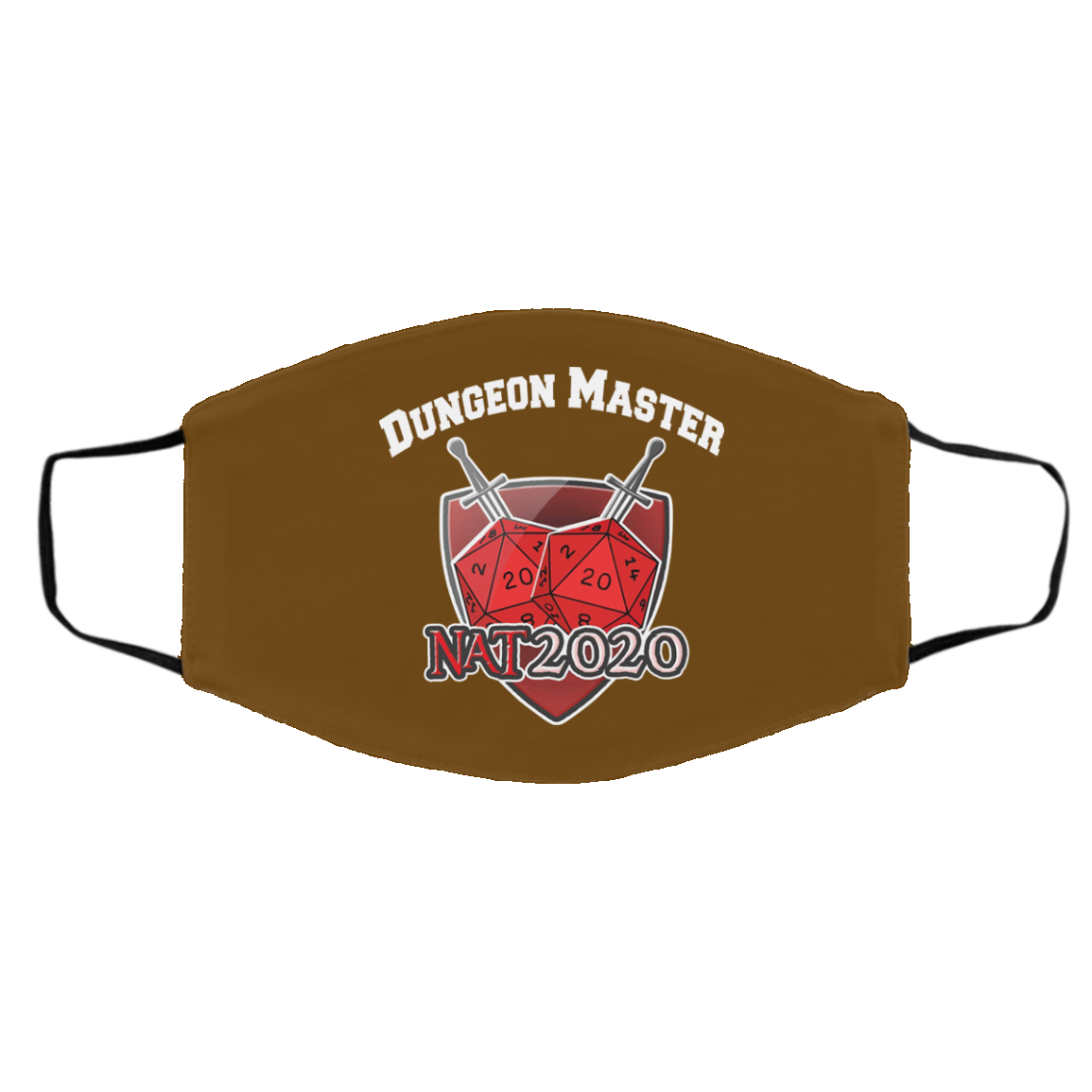 Dungeon Master Nat 20 DnD D20 Dungeons Dragons Face Mask
