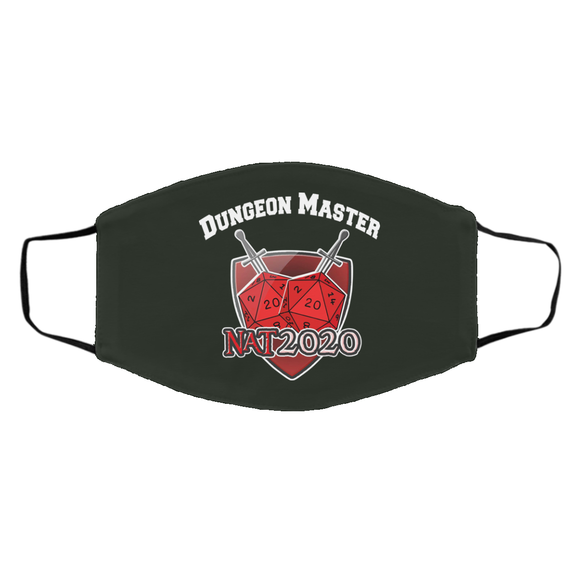 Dungeon Master Nat 20 DnD D20 Dungeons Dragons Face Mask