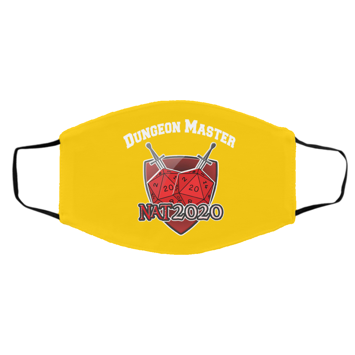 Dungeon Master Nat 20 DnD D20 Dungeons Dragons Face Mask