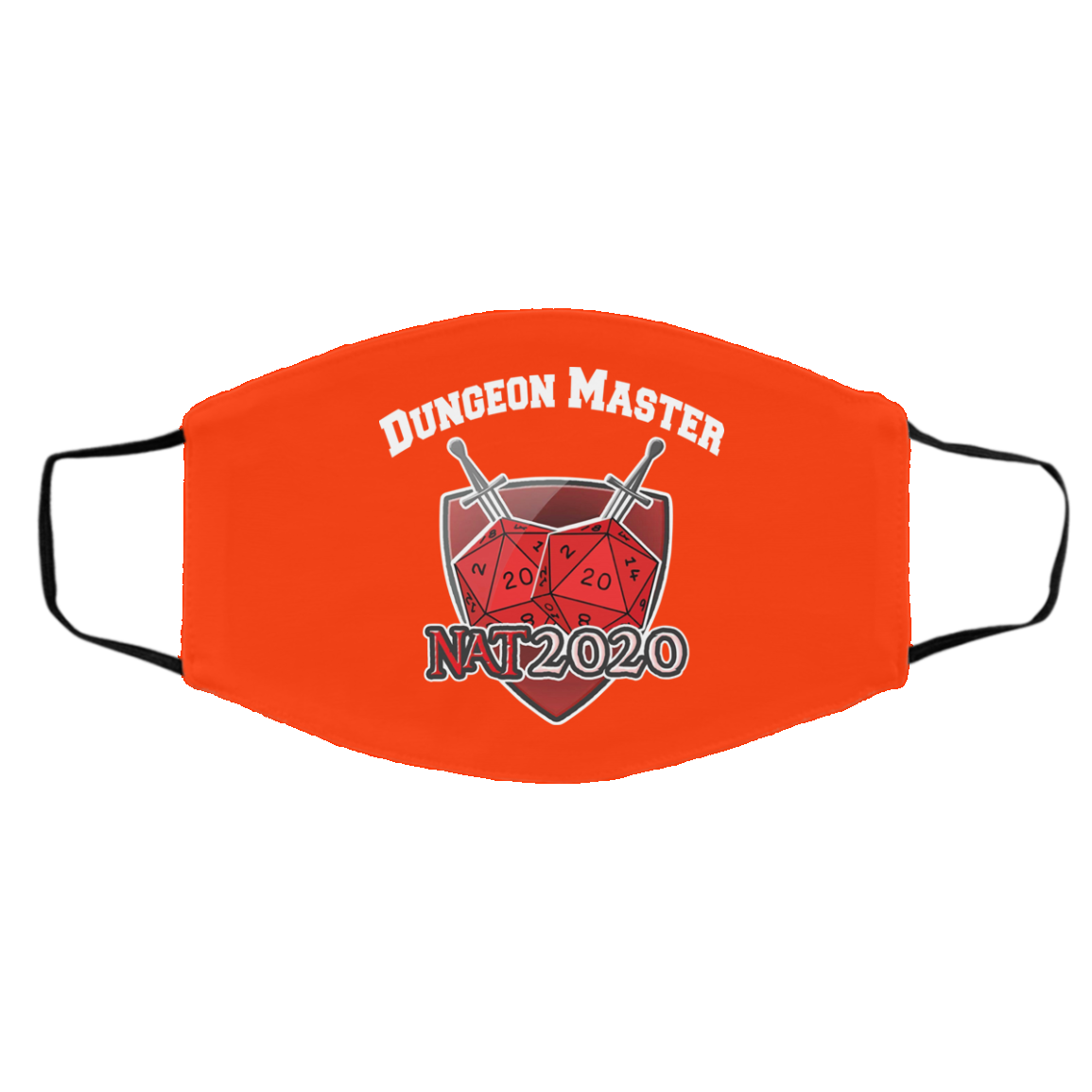 Dungeon Master Nat 20 DnD D20 Dungeons Dragons Face Mask