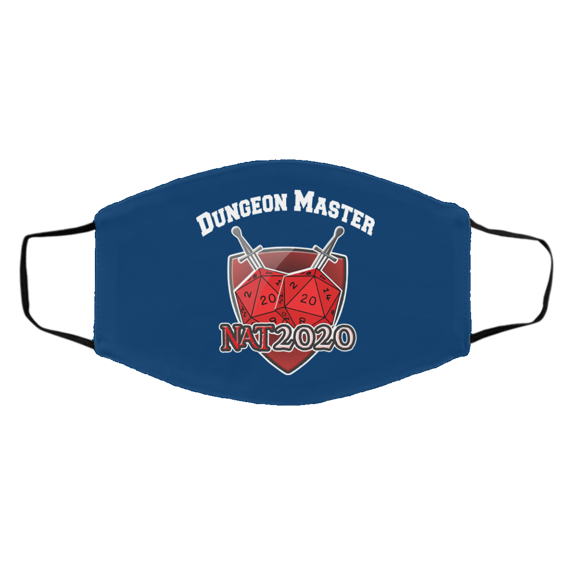 Dungeon Master Nat 20 DnD D20 Dungeons Dragons Face Mask