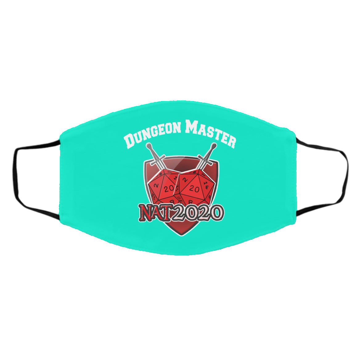 Dungeon Master Nat 20 DnD D20 Dungeons Dragons Face Mask