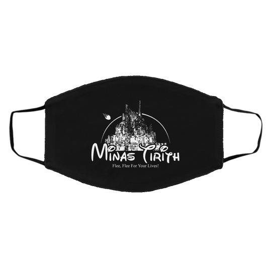Minas Tirith Flee Flee For Your Lives Face Mask