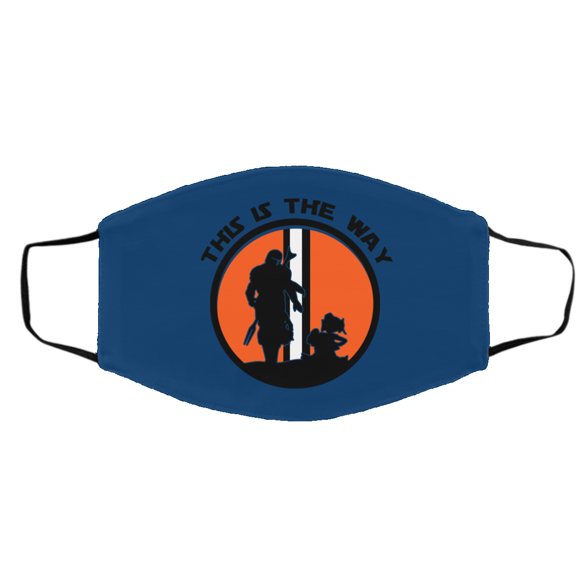 This Is The Way The Mandalorian Silhouette Star Wars Face Mask
