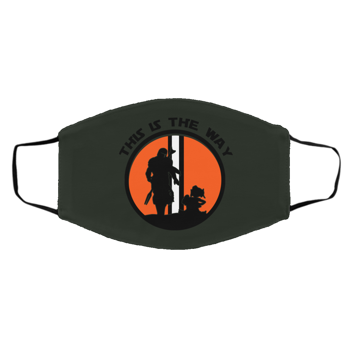 This Is The Way The Mandalorian Silhouette Star Wars Face Mask