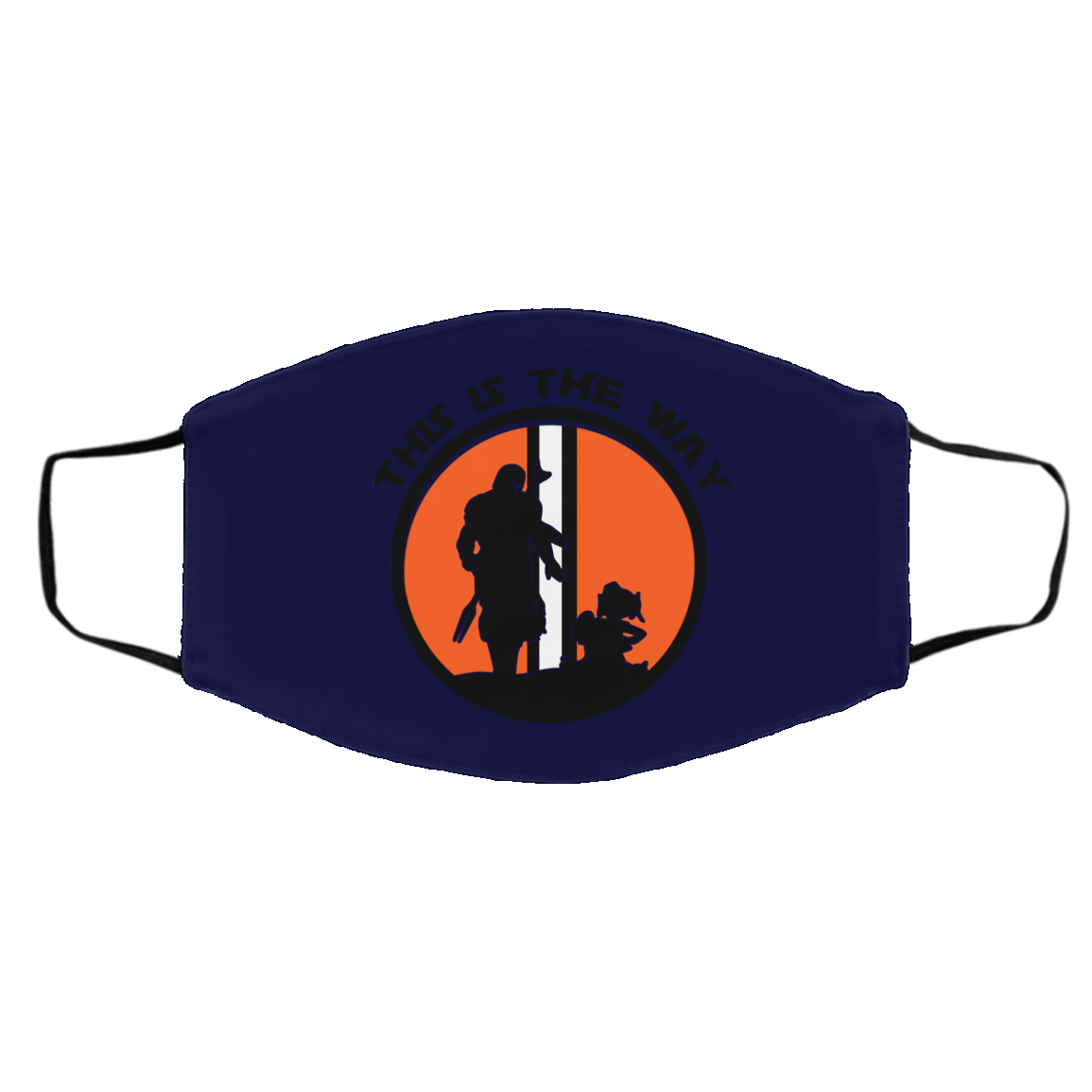 This Is The Way The Mandalorian Silhouette Star Wars Face Mask