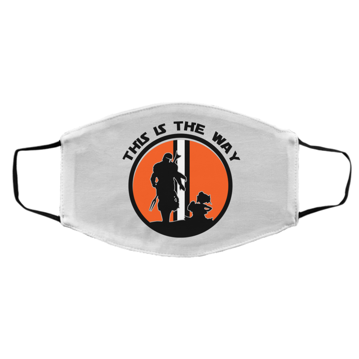 This Is The Way The Mandalorian Silhouette Star Wars Face Mask