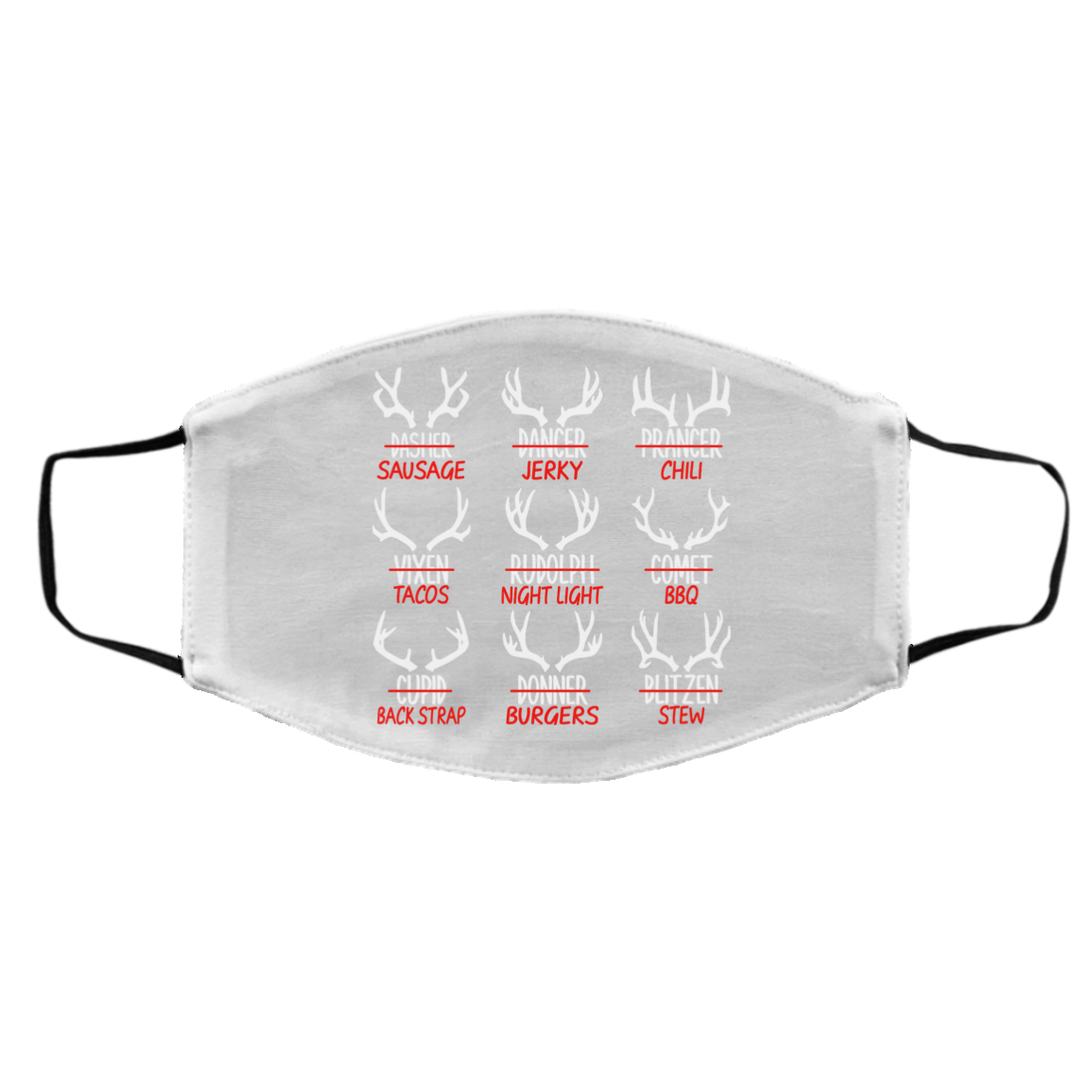 Sleigh My Name Christmas Sweater Sausage Jerky Chili Face Mask